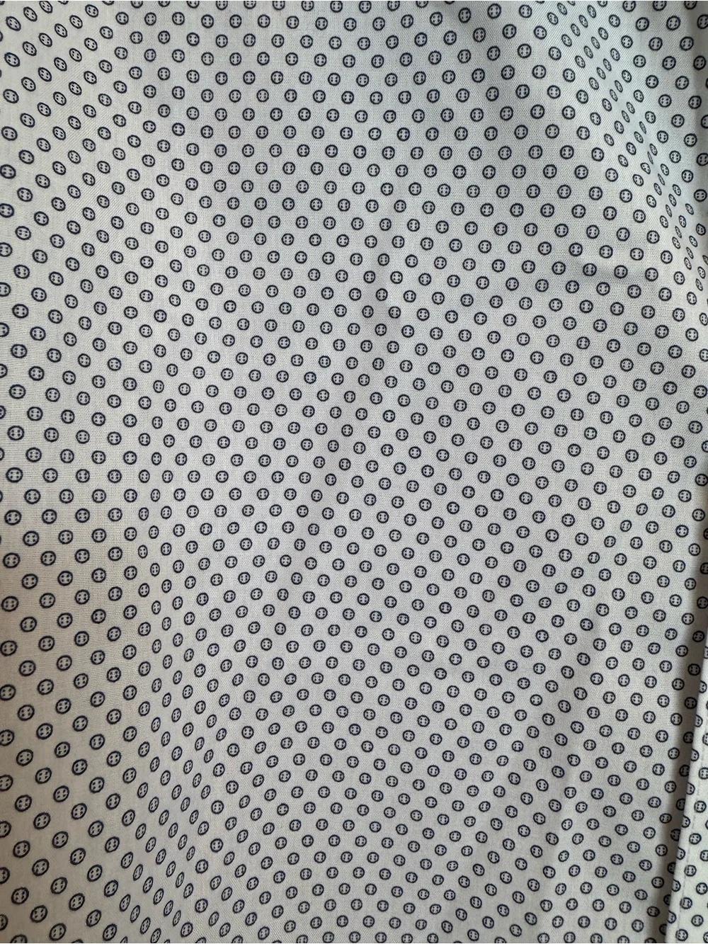 Banana Republic White Dress Shirt with Navy Micro Dot Print